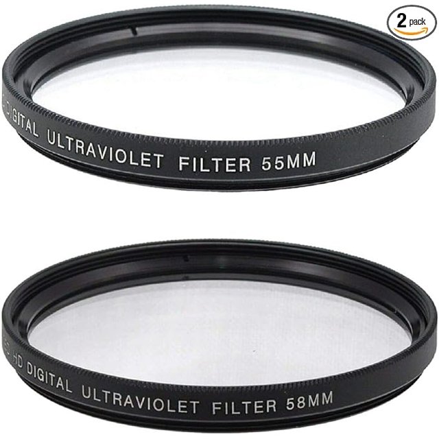 55mm and 58mm UV Filter for Nikon D3500, D5600, D3400 DSLR Camera with