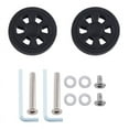 thumbnail image 1 of 55mmx12mm Luggage Wheels Replacement Wear Resistant Environmental Protection PU Suitcase Replacement Wheels Black Pair, 1 of 8