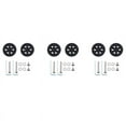 thumbnail image 1 of 55mmx12mm Luggage Wheels Replacement Wear PU Suitcase Replacement Wheels Black 3 Pair, 1 of 8