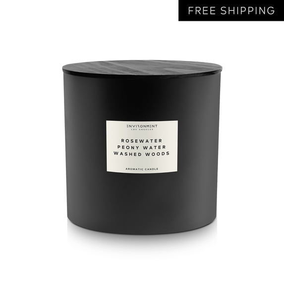 55oz Rosewater | Peony Water | Washed Woods Candle (Inspired by d'Issey Miyake®)