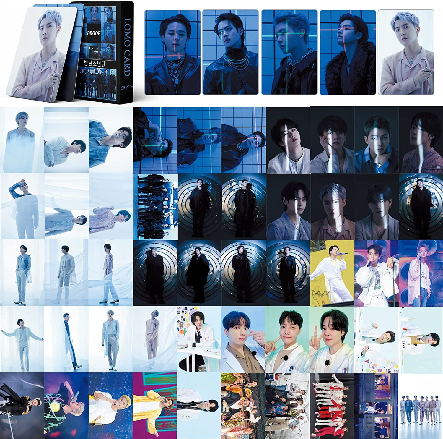 55pcs Bangtan Boys Lomo Cards BTS Photocards Bangtan Boys Proof Album Bangtan Boys Postcards Gift for Army Fans