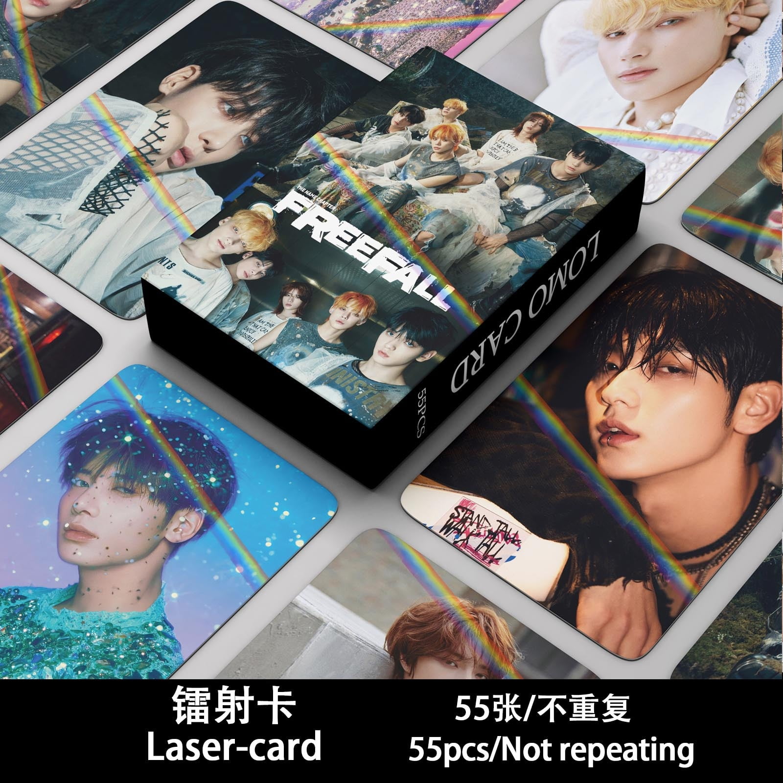 55pcs/Box Kpop Straykids 2024 Air-ful Laser PhotoCards Boys