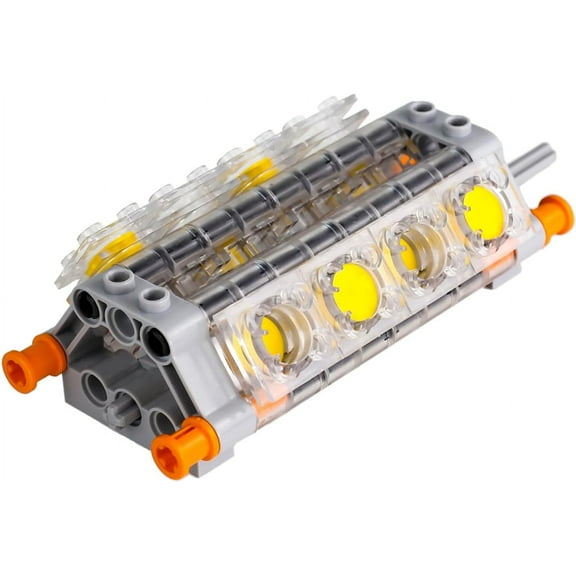 55pcs Crankshaft-Engine-Accessories-Kit with Connecting-Rod-Cylinder- Head, Compatible with Technic-Parts, for STEM-MOC-EV3-Project-Bulk-Blocks(Random Color)