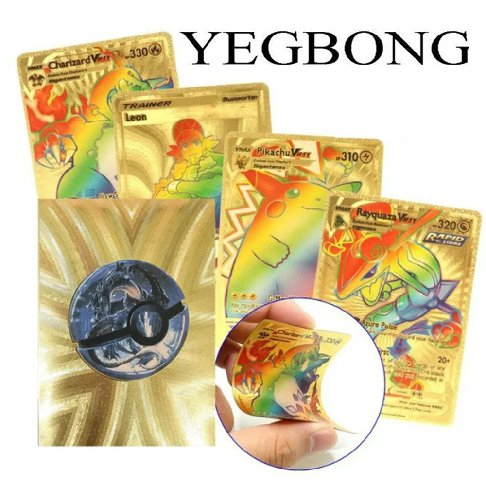 YEGBONG 100pcs Rainbow Rare Cards TCG Deck Box Cards Rare Cards Trading