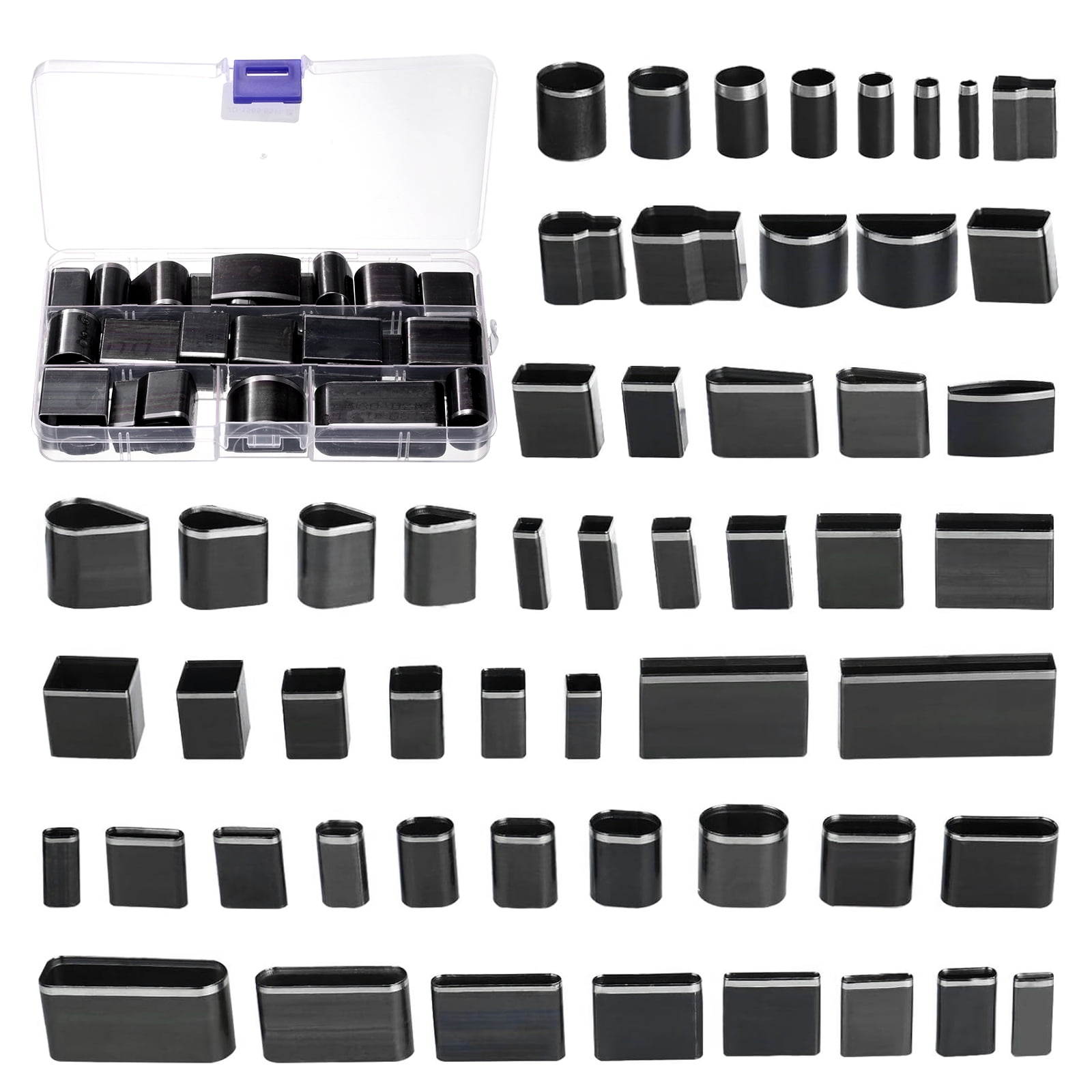 55pcs Leather Hole Punch Tool High Speed Steel Hollow Punch Cutter Tool Multiple Shapes with Storage Case Leather Cutting Dies Kit for Handmade DIY Leather Crafts