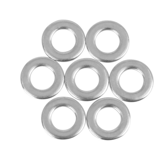 55pcs M6 x 12mm x1.2mm Stainless Steel Car Fastener Sealing Flat Washer Gaskets Silver Tone