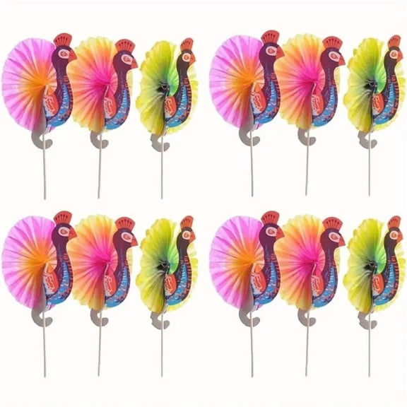 55pcs Rooster-Shaped Toothpick Sticks - Durable Artificial Wood Picks for Festive Gatherings