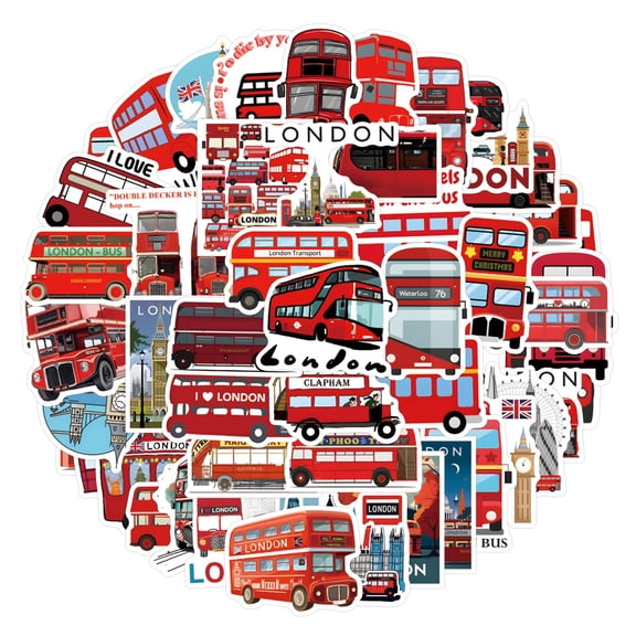 55pcs Suitcase Stickers Waterproof Stickers Scooter Computer Tablet Cartoon Decoration
