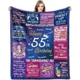 thumbnail image 1 of 55th Birthday Gifts for Women 55th Birthday Gift Ideas 55 Birthday Gifts for Her 55 Year Old Gifts for Women 55th Birthday Decorations Women 55th Bday Gifts Women Throw Blankets 60Lx50W Inch, 1 of 6