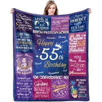 55th Birthday Gifts for Women 55th Birthday Gift Ideas 55 Birthday Gifts for Her 55 Year Old Gifts for Women 55th Birthday Decorations Women 55th Bday Gifts Women Throw Blankets 60Lx50W Inch
