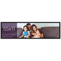 55x11 Frame Black Real Wood Picture Frame Width 0.75 inches | Interior Frame Depth 0.5 inches |
