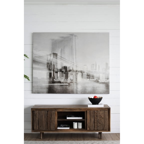 55x16x22.5" Tv Stand With Abundant Capacity - Made Of , Mango And Recycled Wood For Your Entertainment Stylish Cabinet Plentiful Storage Accessories, Crafted From &