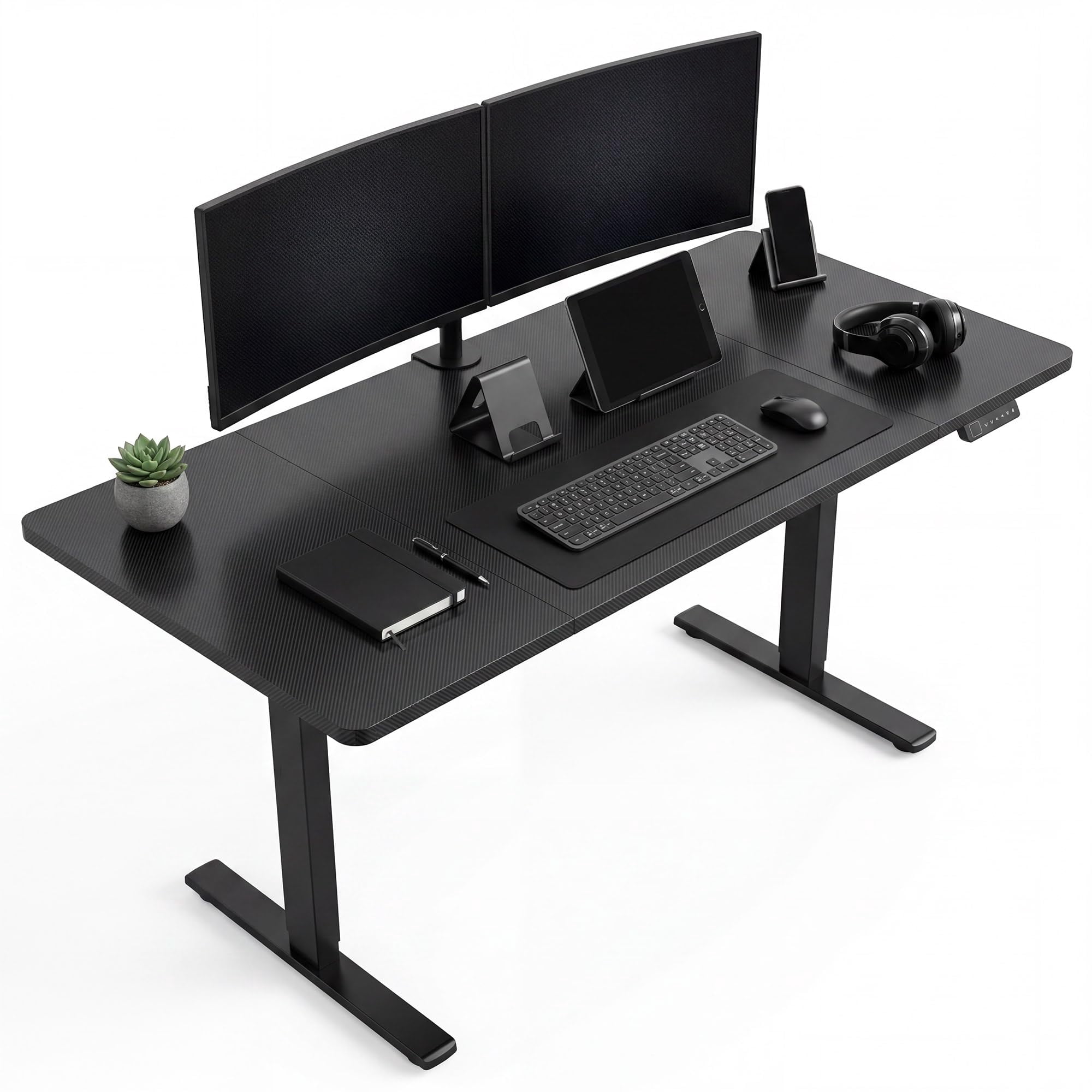 55x27in Electric Height Adjustable Standing Desk Ergonomic Perch Stand ...