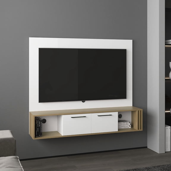 56.1" TV Stand with Ample Storage and Stylish Design / Ideal for Modern Living Room Arrangements
