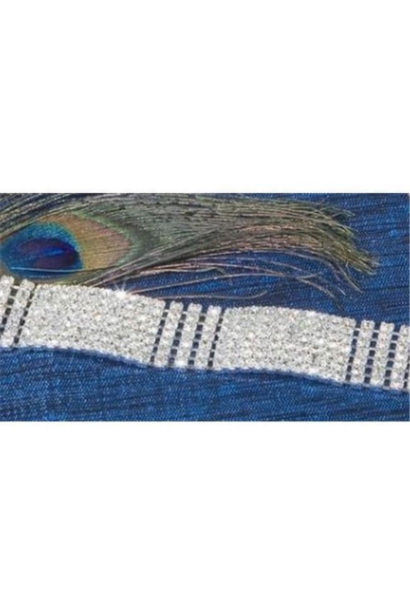 56-2200 Rhinestone Chain Bracelet - 7.5 Inch - Silver