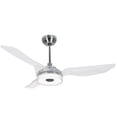 thumbnail image 1 of 56" 3 Blades Smart Wifi Ceiling Fan Silver, Dim LED Light & Remote, 1 of 9