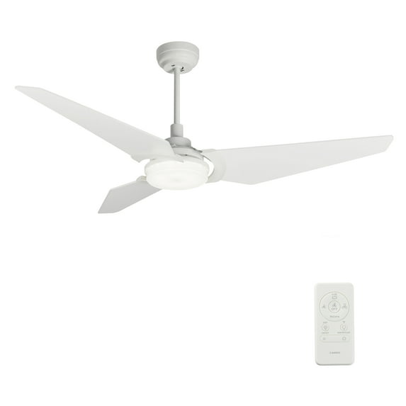 56" 3 Blades Smart Wifi Ceiling Fan with Light and Remote 10 Speeds
