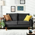thumbnail image 1 of 56.3'' Velvet Round Arm Loveseat, Couch with Solid Wood Frame, for Guest Room, Teenager's Room, and Small Apartment,33.1'' H x 56.3'' W x 31.1'' D, 1 of 6