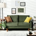 thumbnail image 1 of 56.3'' Velvet Round Arm Loveseat, Couch with Solid Wood Frame, for Guest Room, Teenager's Room, and Small Apartment,33.1'' H x 56.3'' W x 31.1'' D, 1 of 5