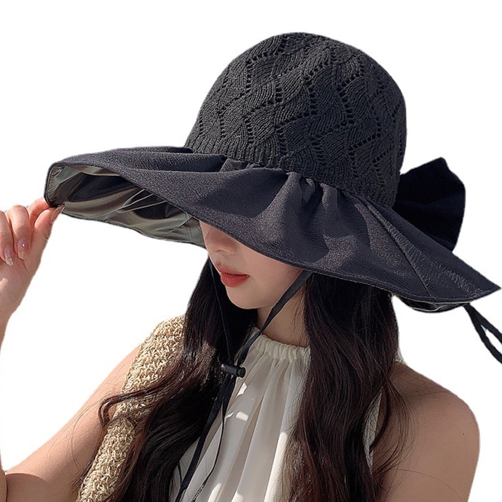 56-58cm hat circumference female bow straw hat summer