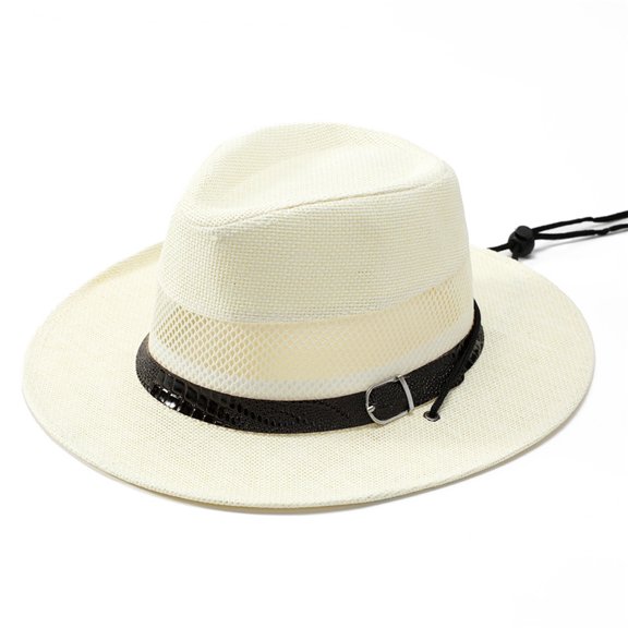 56-58cm hat circumference men and women jazz hat straw hat summer hat retro top hat outdoor wide-brimmed sun hat