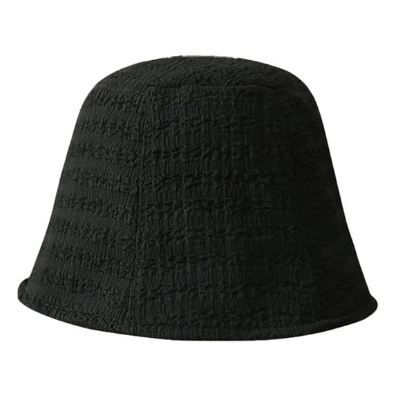 56-58cm hat circumference thin solid color hat summer fisherman hat men and women sunshade bucket hat sunscreen hatblack