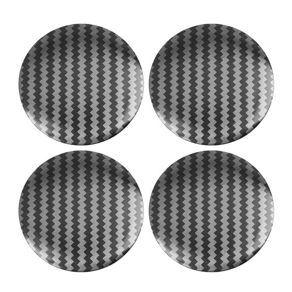 56.5mm Car Auto Wheel Center Hub Cap Emblem Sticker Carbon Fiber Pattern 4pcs