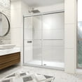 thumbnail image 1 of 56-60" W x 70" H Double Sliding Framed Shower Door, with SGCC Tempered Glass, Chrome Finish, 1 of 10