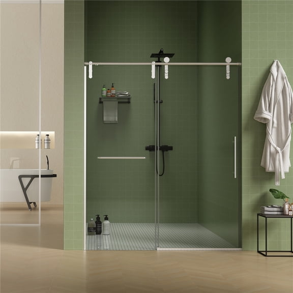 Goodyo 31"X55" Bathtub Screen Framless Shower Door Tempered Glass Shower Panel