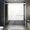 thumbnail image 1 of 56"-60" W x 70" H Semi-Frameless Double Sliding Shower Door, Bypass Shower Door, 1/4" (6mm) Thick SGCC Tempered Glass Door with Explosion-Proof Film, 1 of 7