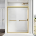 thumbnail image 1 of 56-60 in.W x 72 in.H Double Sliding Framed Shower Door,Clear Tempered Glass,Stainless Steel Frame,Brushed Gold, 1 of 5