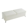 thumbnail image 1 of 56.7" Ottoman with Storage Bench Large PU Leather Footrest for Bedroom(White), 1 of 8