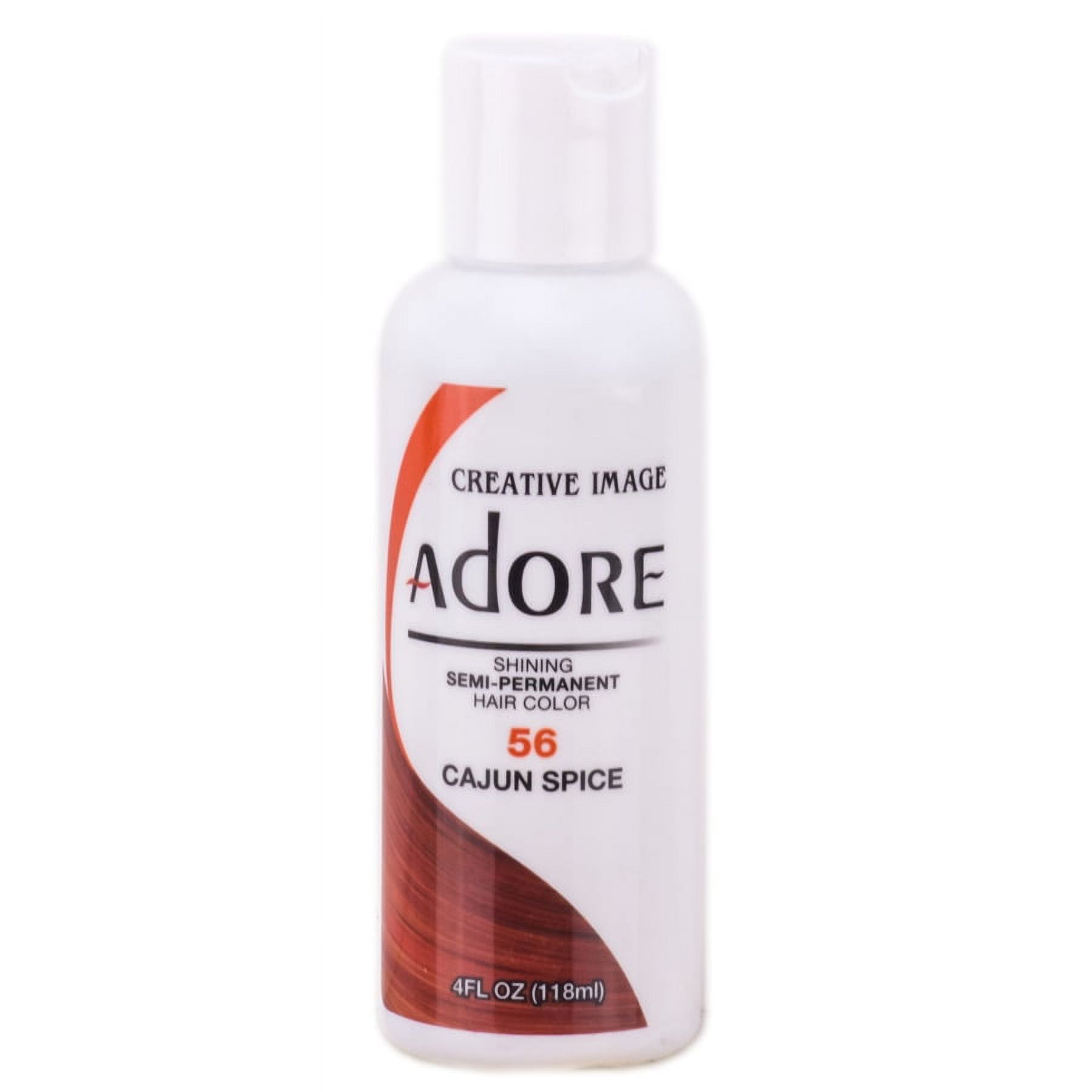56 Cajun Spice , ADORE Creative Image Shining SEMI-PERMANENT Hair Color, NO Ammonia, Peroxide, or Alcohol, Haircolor Semi Permanent Dye - Pack of 2 w/ SLEEKSHOP 3-in-1 Brush Comb