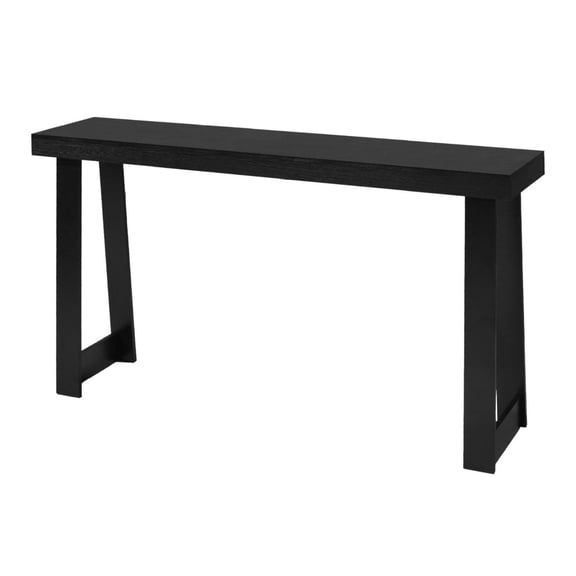 56" Console Table, Behind Sofa Table, Modern Wooden Entryway Desk, Narrow Long Accent Stand, Black - Hallway, Bedroom, Living Room