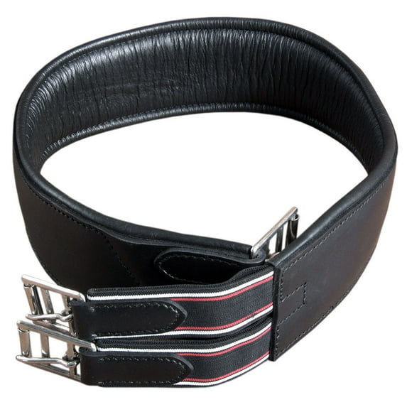 56 Hilason Padded Leather Horse English Saddle Girth Cinch Roller Buckles