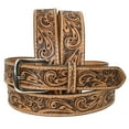 thumbnail image 1 of HILASON Western Genuine Leather Belt for Men Women Cowboy Cowgirl Handmade Unisex Full Grain Heavy Duty Floral Tooled Belt, 1 of 4