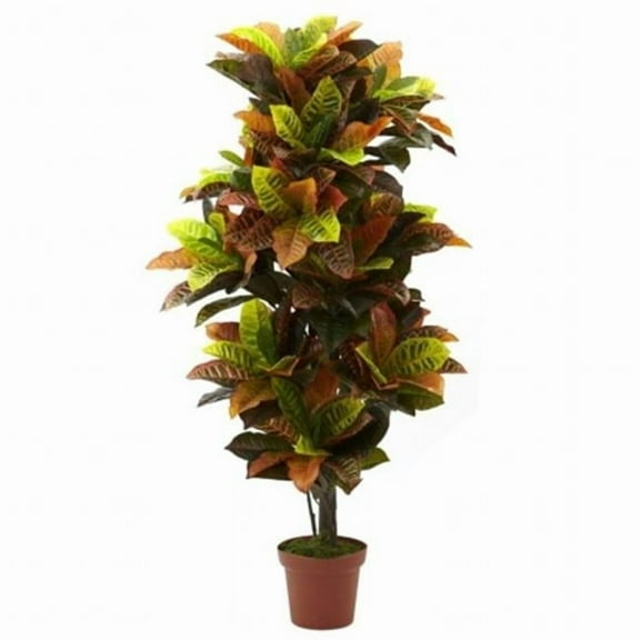 56 Inch Croton Plant - Real Touch