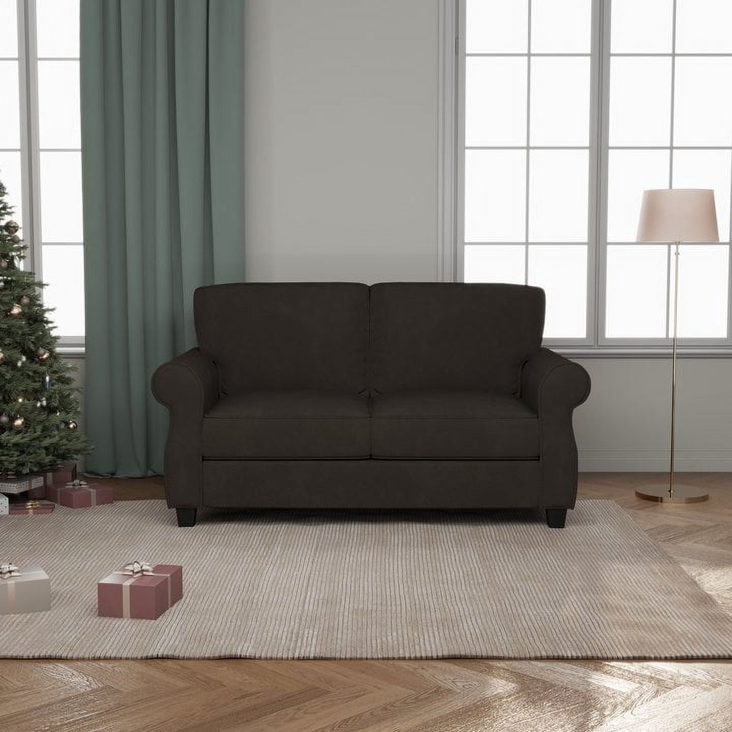 56 Inch Loveseat Sofa with Solid Wood Frame, Modern 2 Seater ...