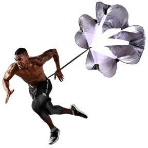 56 Inch Speed Training Parachute, Running Resistance Chute with Adjustable Waist Belt, Sprint Training Equipment with Quick Release Strap and Carry Bag