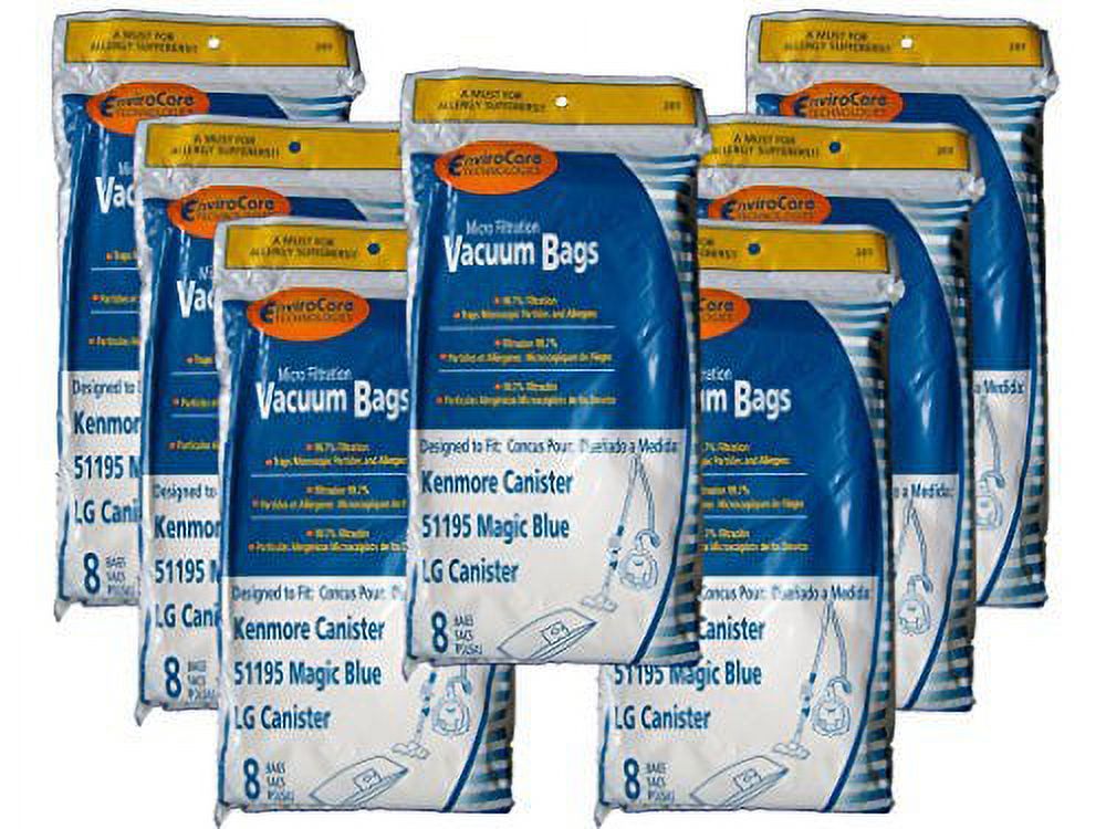 56 Kenmore Type M Sears 51195 Magic Blue LG Vacuum Bags, Ultracare