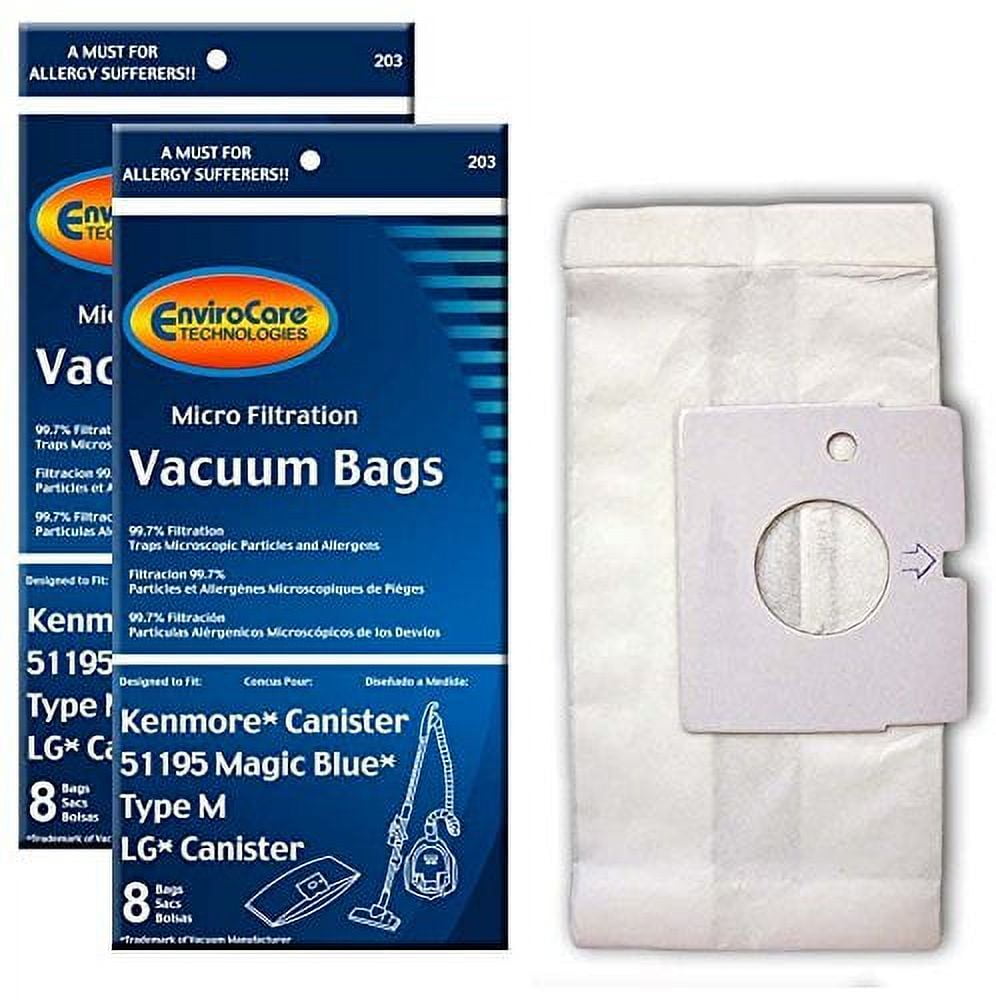 56 Kenmore Type M Sears 51195 Magic Blue LG Vacuum Bags, Ultracare