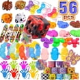 thumbnail image 1 of 56 PCS Party Favors for Kids, Assorted Small Bulk, Mini Goodie Bag Stuffers, Pinata Fillers, Treasure Box & Carnival Prizes, Birthday Gifts, 1 of 6