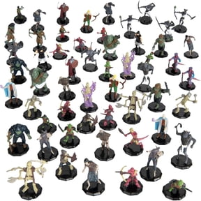 Monster Protectors 56 Painted Fantasy Mini Figures- All Unique Designs- 1" Hex-Sized Compatible with DND Dungeons and Dragons & Pathfinder and RPG