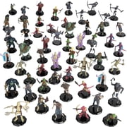 Monster Protectors 56 Painted Fantasy Mini Figures- All Unique Designs- 1" Hex-Sized Compatible with DND Dungeons and Dragons & Pathfinder and RPG