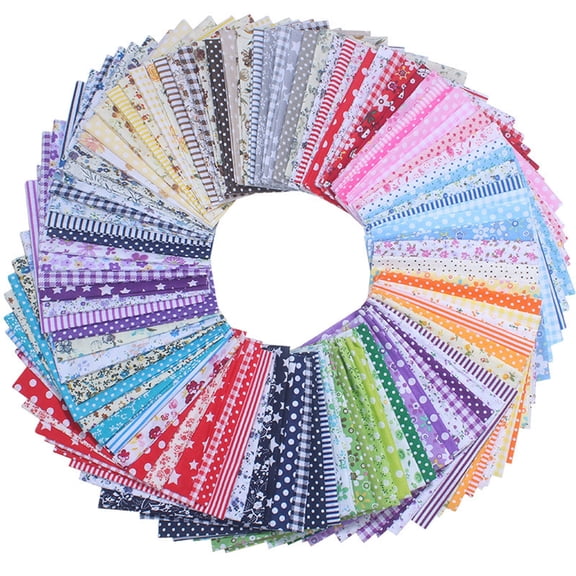 56 Pcs 10 Inch Quilted Cotton Pre-cut Fabric Squares, Multi-color Floral Printed DIY Sewing Patchwork Cloth For Household Handmade Craft And Fabric Art Making Use
