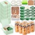 thumbnail image 1 of 56 Pcs 8 Set Bridesmaid Proposal Gift Set, 15 oz Glass Cup, Box, Square Clips, Will You Be My Bridesmaid Invitation Card Gift Box for Bridal Shower Bachelorette Party(Classic,Green), 1 of 13
