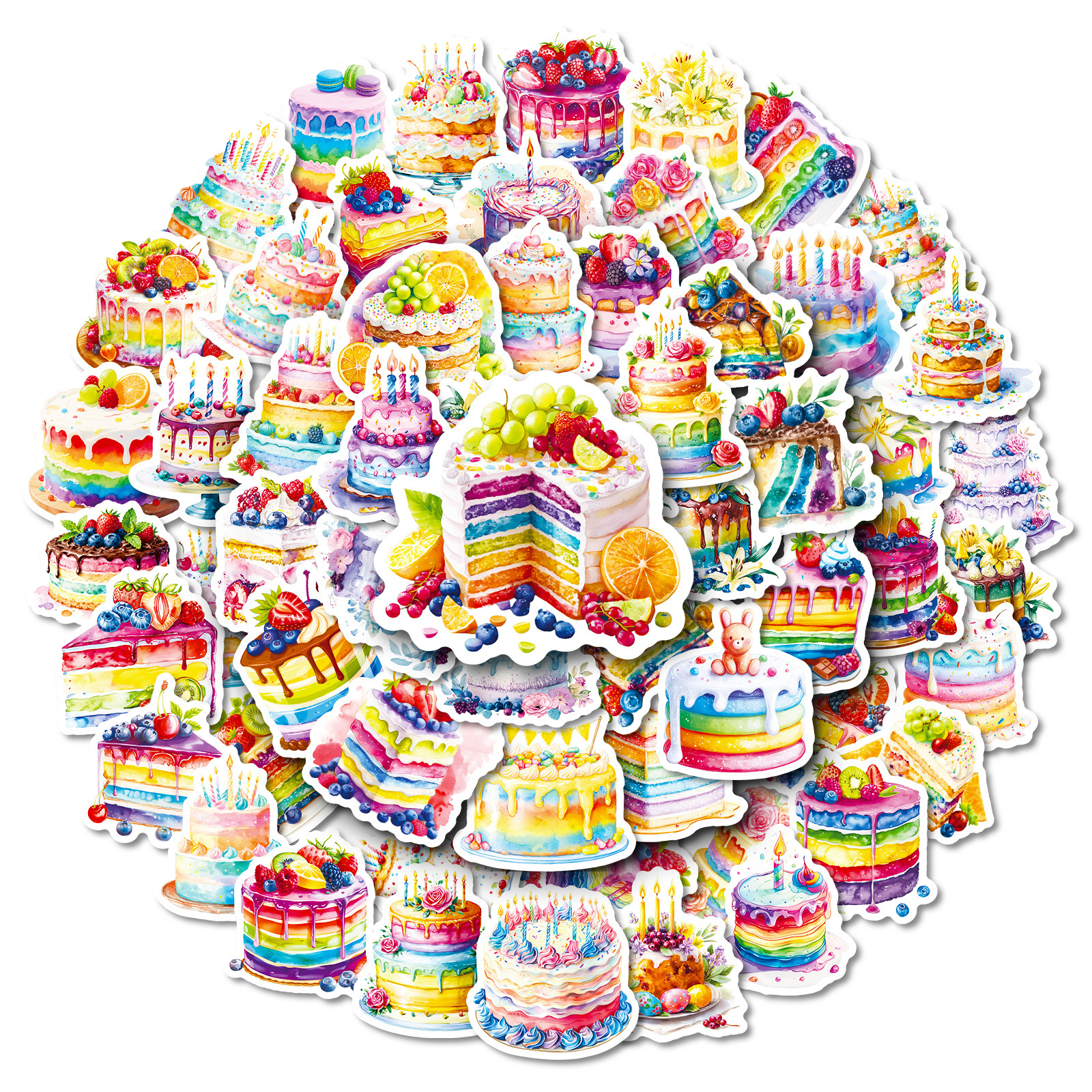 56-Piece Fun Sticker Pack For Water Bottles Luggage Laptop And Phone ...