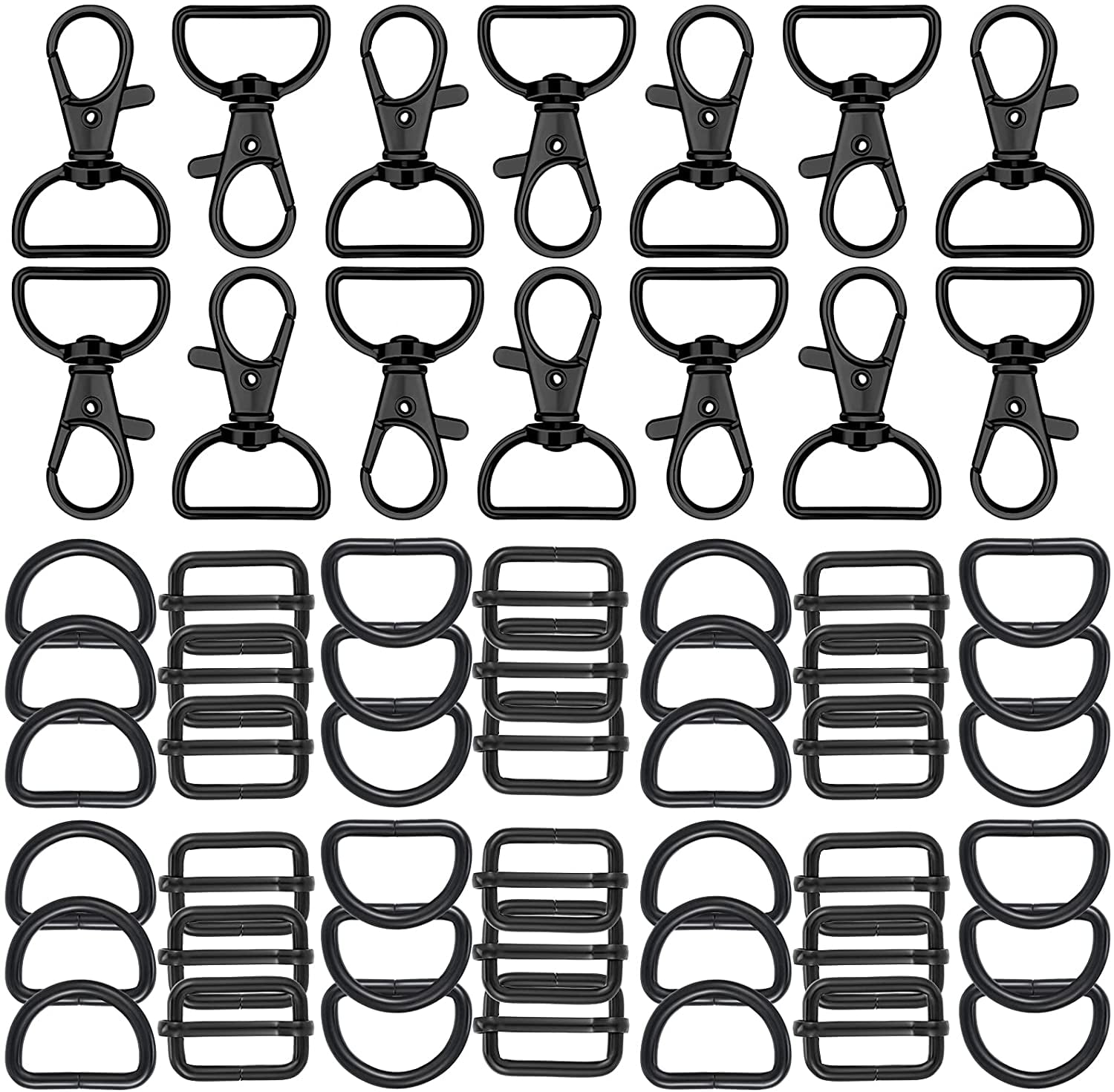 56 Pieces D Rings for Purse Bag Hardware Purse Hardware for Bag Making