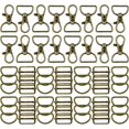 thumbnail image 1 of 56 Pieces D Rings for Purse Bag Hardware Purse Hardware for Bag Making Buckles Craft (Bronze,25 mm), 1 of 5