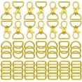thumbnail image 1 of 56 Pieces D Rings for Purse Bag Hardware Purse Hardware for Bag Making Buckles Craft (Gold,25 mm), 1 of 5